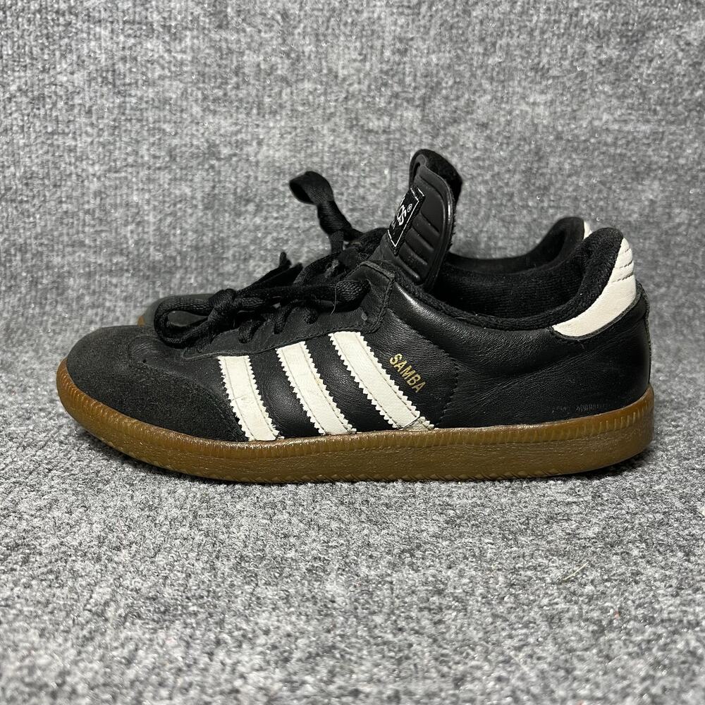 Adidas Samba Sneakers Mens US 5.5 Black Leather Low Top Lace Up Casual Shoes - Picture 5 of 11